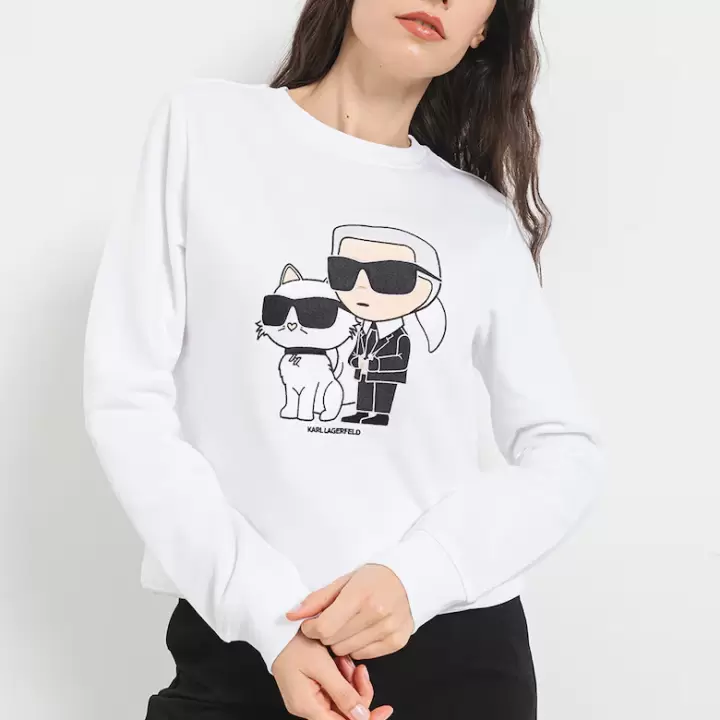 Karl Lagerfeld - Bluza de bumbac organic Ikonik
