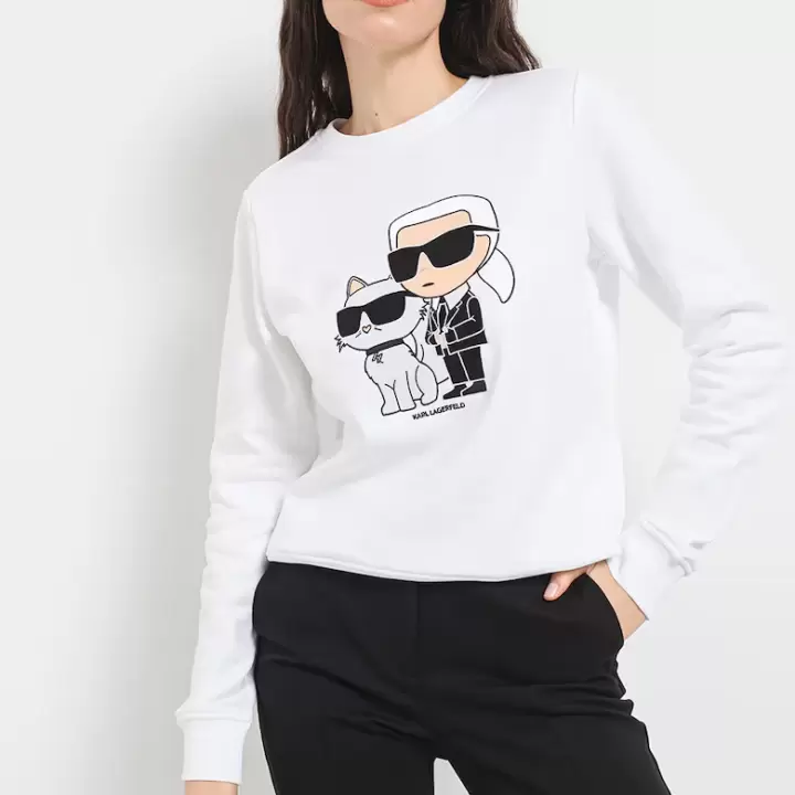 Karl Lagerfeld - Bluza de bumbac organic Ikonik