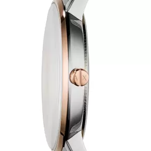 Armani Exchange Ceas din otel inoxidabil - bratara cu model plasa(dama)