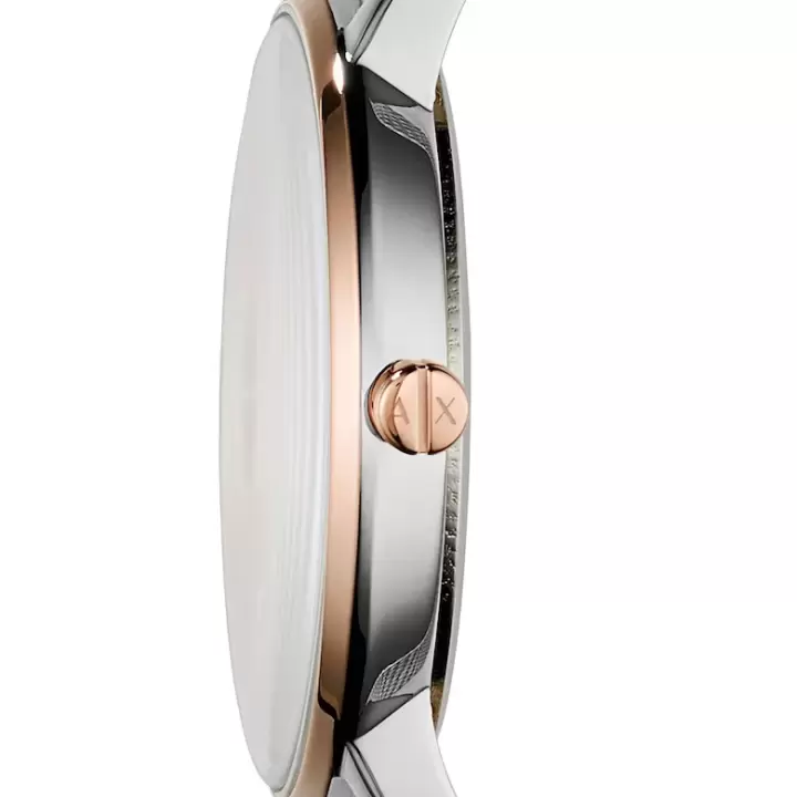 Armani Exchange Ceas din otel inoxidabil - bratara cu model plasa(dama)