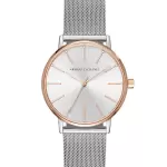 Armani Exchange Ceas din otel inoxidabil - bratara cu model plasa(dama)