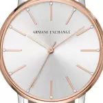 Armani Exchange Ceas din otel inoxidabil - bratara cu model plasa(dama)