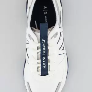 Armani Exchange - Pantofi sport din piele ecologica si material textil
