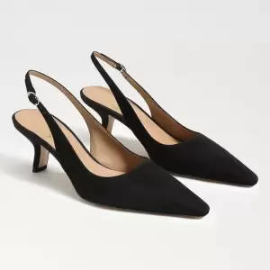 Sam Edelman - Pantofi cu varf ascutit si toc kitten bianka negri