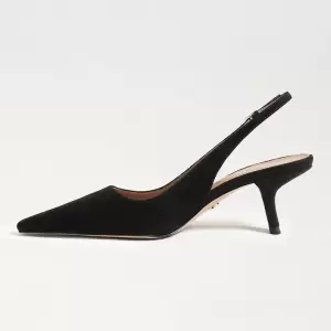 Sam Edelman - Pantofi cu varf ascutit si toc kitten bianka negri