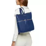 Geox - Rucsac din piele cu buzunare cu fermoar Irenie