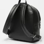 Karl Lagerfeld - Rucsac de piele ecologica cu imprimeu logo Hotel Karl
