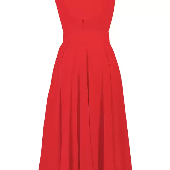Alina Cernatescu - Rochie midi evazata cu o curea Vienna