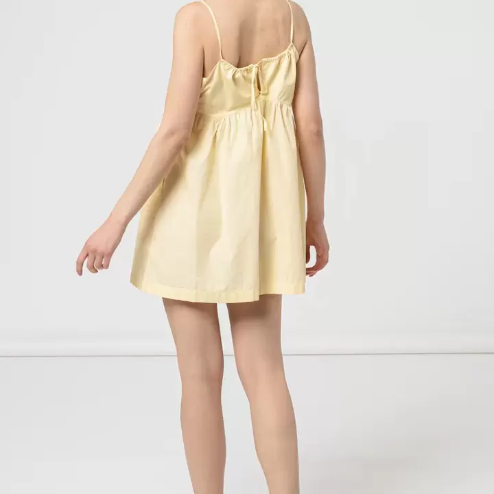 Tommy Jeans - Rochie de bumbac organic cu decolteu in V