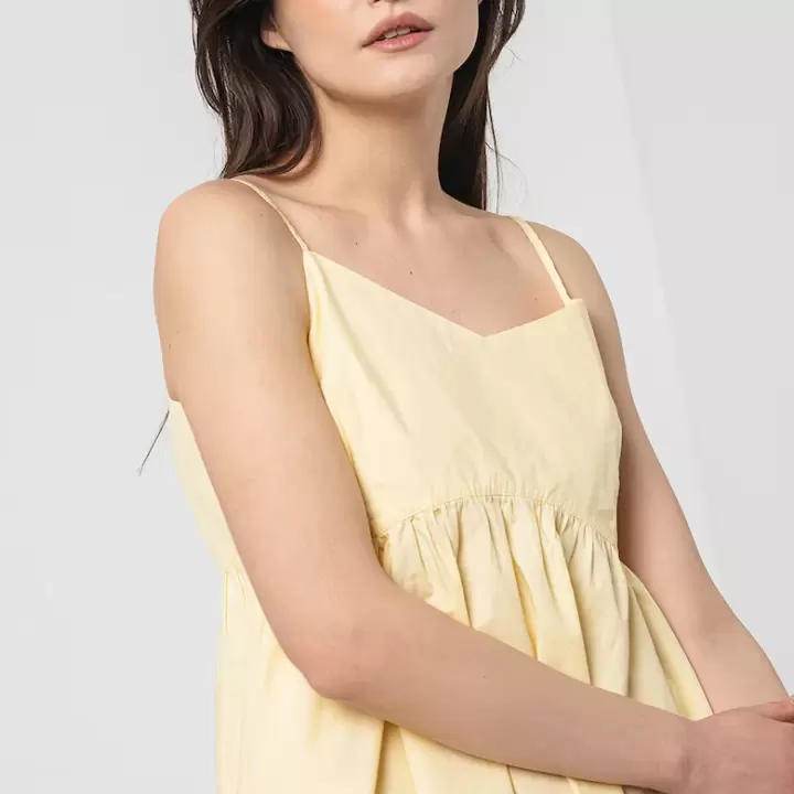 Tommy Jeans - Rochie de bumbac organic cu decolteu in V