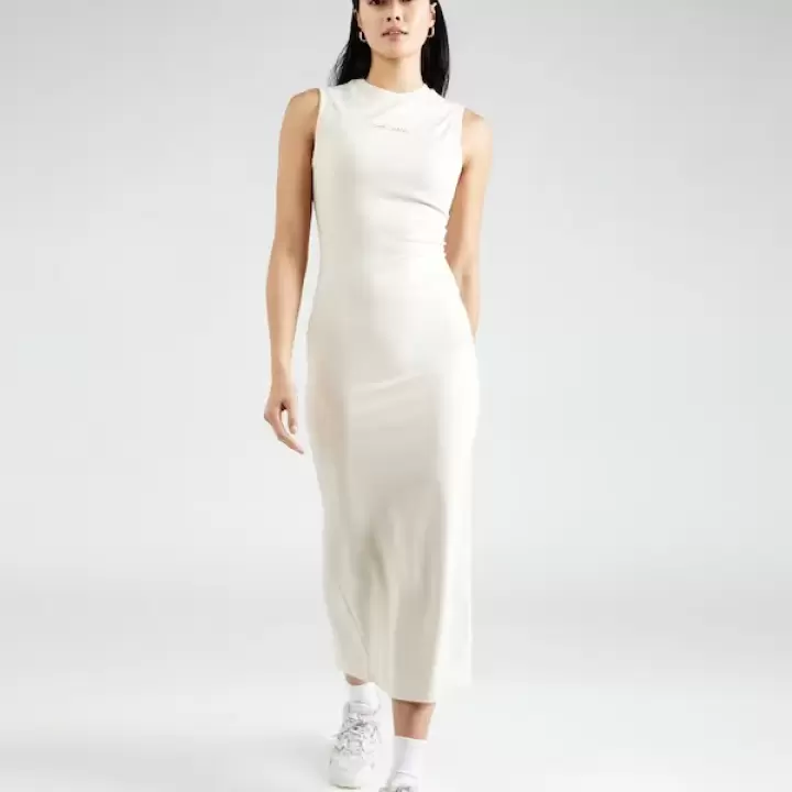 Tommy Jeans - Rochie pe bej/negru