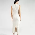 Tommy Jeans - Rochie pe bej/negru