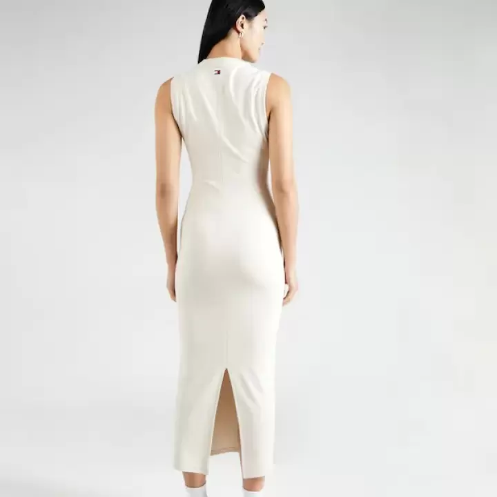 Tommy Jeans - Rochie pe bej/negru
