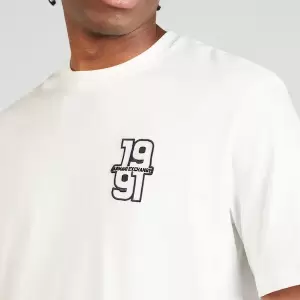 Armani Exchange - Tricou pe alb murdar