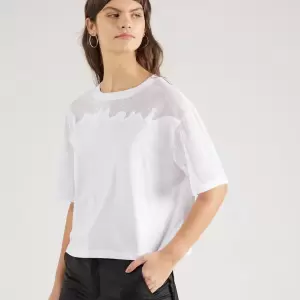 Armani Exchange - Tricou pe alb/negru de vara
