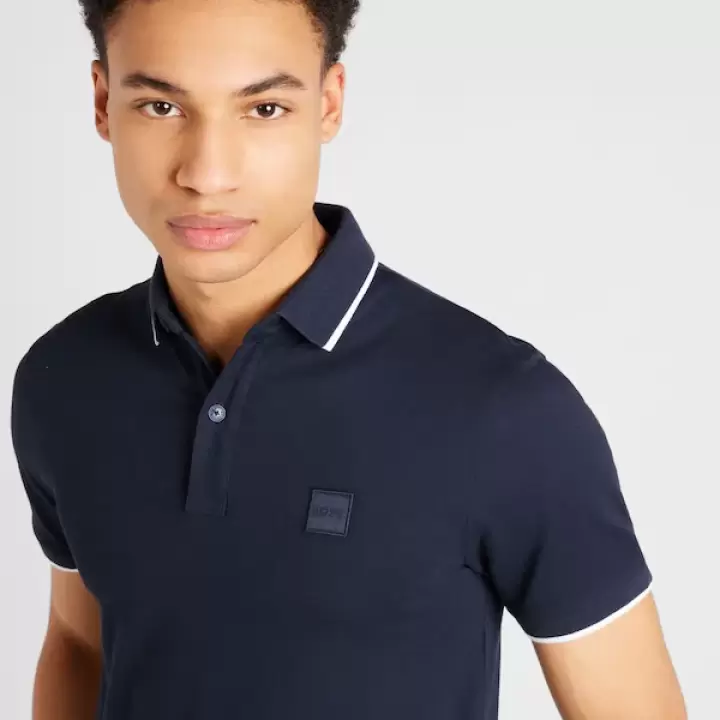 Boss -Tricou Passertip albastru marin
