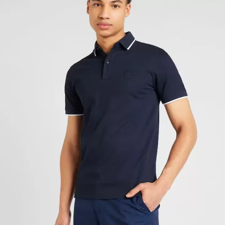 Boss -Tricou Passertip albastru marin