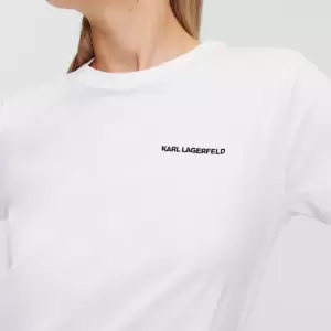 Karl Lagerfeld - Tricou dama pe alb, negru