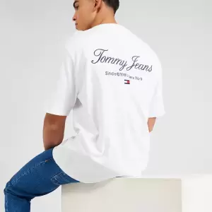 Tommy Jeans - Tricou pe alb