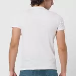 Karl Lagerfeld - Tricou de bumbac alb cu imprimeu