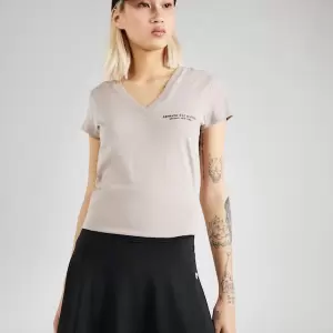 Armani Exchange - Tricou gri taupe