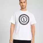 Versace Jeans Couture - Tricou negru / alb