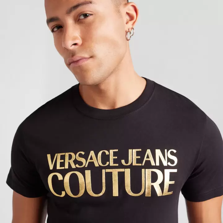 Versace Jeans Couture - Tricou pe font auriu